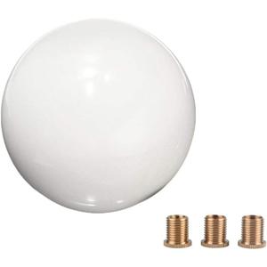 Pure White Round Ball Shift Knob Car Gear Shifter Head Fit Most Manual Automatic Vehicles 5 6 Speed M8 M10 M12