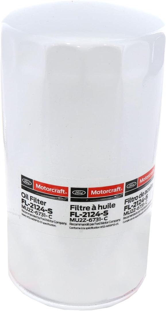 Motorcraft Engine Oil Filter- FL-2124-S (Replaces FL-2051-S/FL-2051) (OE Replacement for Ford: (Super Duty: 11-26 F-250/F-350/F-450, 11-25 F-550, 21-25 F-600) and (16-19 & 21-26 F-650/F-750) Vehicles)