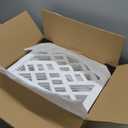 Cut-Out Design 16" Short Dog Gate for Small Dogs, Foldable Retractable Puppy Gate Indoor - Freestanding Lightweight Pet Barrier for Doorways, Stairs, Hallways (Extends to 41", White)