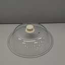 OEC Lighter Weight Tempered Glass Microwave Splatter Cover - 12.5 inch (Inner Diameter 11.4) - Heat-Resistant - Durable Glass Lid with Vent, Silicone Knob, Dishwasher Safe, 100% Food Grade - BPA Free