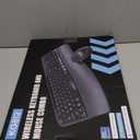 Wireless Keyboard and Mouse Combo, Wave Keys Computer Ergonomic Keyboard with Cushioned Plam Rest, Phone Holder, 2.4GHz Silent 6 Button Wireless Mouse Set for Laptop, PC, Windows, Mac (Black)