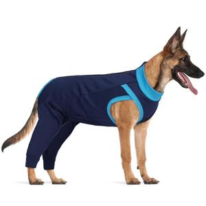 LelePet Dog Recovery Suit for Rear Legs to Stop Licking Hind Legs Abdomen Wounds, Dog Onesie for Surgery Female Male,Dog Pants to Prevent Licking for Small to Large Dogs, Cone Alternative, Size 2XL