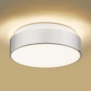 AUTELO 12" Flush Mount Ceiling Light Fixture, Frosted Glass Shade 2-Light Close to Ceiling Light Fixture in Brushed Nickel Finish, for Living Room Hallway Bedroom C3312 ST