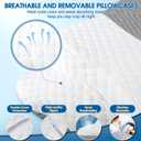 CHxxy Memory Foam Pillows, Cervical Pillow for Neck and Shoulder Pain Relief, Ergonomic Contour Bed Pillow, Soft for Side Sleep Stomach Sleeping and Back Sleeper-Queen Size&Grey