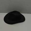 Men and Women Cowboy Hat Cow Head Accessories Cowboy Hat Monochrome Felt Hat Big Brim Outdoor Hat Knight Hat
 (Size:Medium) (Black)