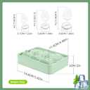 Ice Cube Mold Tray Novelty - Silicone Ice Cube Tray with Large Thick Fun Shapes for Perfect Whiskey Cocktails, Brandy & Juice Beverages! (green)