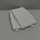 ZWJD Throw Pillow Covers 18x18 Set of 2 Striped Pillow Covers with Fringe Chic Cotton Decorative Pillows Square Cushion Covers for Sofa Couch Bed Living Room Farmhouse Decor (Gray)