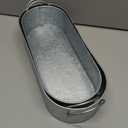 Mkono Metal Storage Basket for Toilet Tank Top Bathroom Decor, Galvanized Tray with Handle for Shelves, Farmhouse Toilet Paper Holder Organizing Bin Box for Countertop Living Room, Set of 2, Silver