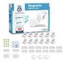 12-Pack Magnetic Cabinet Locks, Baby Proofing Child Safety Locks with 3 Keys, No-Drill 3M Adhesive for Cabinets & Drawers