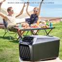 Dual Hose 6800 BTU Portable Camping Air Conditioner & Heating, 5-in-1 Quiet Small AC Unit with 550W, Windowless AC for Tent, RV, Van, Car, Garage, Indoor & Outdoor Use(Silver)