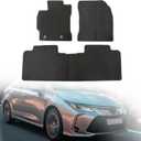 FZJDSD Black 3Pcs Front & Rear Floor Mats Carpet Velour Replacement Compatible with Toyota Corolla 2014 2015 2016 2017 2018 2019