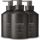 Method Gel Hand Soap, Vetiver + Amber, Reusable Black Aluminum Bottle, Biodegradable Formula, 12 oz (Pack of 3)