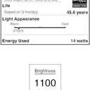 Westinghouse 5247000 14 Watt (100 Watt Equivalent) 5-6-Inch Square Recessed LED Downlight with Color Temperature Selection, Dimmable, Energy Star, Medium Base, White Trim