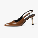 Elisabet Lang Slingback Heels for Women 3.5 in / 4 in Kitten Heel Closed Toe Pumps Dress Shoes, Size 8