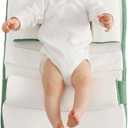 SISTIN Baby Anti Overflow Feeding Pillow, Baby Multifunctional Feeding Support Pillow, Travel Portable Feeding Pillow, Removable Adjustable,Green