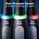 Oral-B Rechargeable Electric Toothbrush, iO3 Limited Deep Clean, 3 Cleaning Modes, Visual Pressure Sensor to Protect Gums, 2 Brush Heads, Travel Case, Black