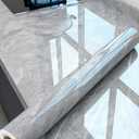 Marble Contact Paper 15.7" x 197" Grey Wallpaper Marble Peel and Stick Wallpaper for Countertops Self-Adhesive Wall Paper Removable Waterproof Vinyl Faux Granite Dcor for Furniture Upcycling