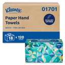 Kleenex Professional Paper Hand Towels, Bulk (01701), Premium Absorbency Pockets, Pop-Up Box, White (18 Boxes of 120 Sheets, 2,160 Sheet Total), 120 Count