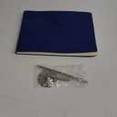 Leather Guest Book and Pen Stand Set, 10.5" x 8" Embossed Guests Sign in Book Registry Book for Funeral, Wedding Reception, Vacation Homes and Events, 80 Sheets (Blue)