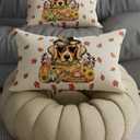 Thanksgiving Pillow Covers Dog Pumpkins Maple Leaves Sunflower Lumbar Pillow Cases Fall Decorations for Farmhouse Home Bedroom Sofa Couch Outdoor Holiday Decor 12x20 Inch
