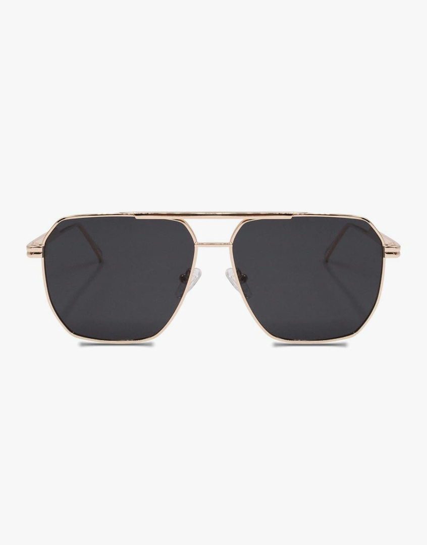 Xpectrum Retro Oversized Aviator Trendy Sunglasses Mens Womens Square Metal Gold Sun Glasses Polarized Lens