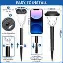 GIGALUMI 8 Pack Solar Lights Outdoor, Solar Pathway Lights with Great Pattern, Waterproof Auto On/Off Solar Powered Light for Outside Yard Garden Walkway Driveway Lawn Pathway