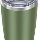 WETOWETO 20oz Insulated Stainless Steel Tumbler, Double Wall Vacuum Travel Coffee Mug, Leak-Proof Tumbler Cup for Home Office Travel (Army Green, 1 Pack)