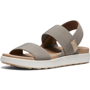 KEEN Women's Elle Backstrap Casual Platform Open Toe Wedge Sandals (7, Brindle/Birch)