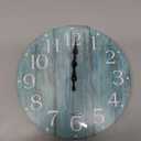 HYLANDA Wall Clock, 10 Inch Teal Silent Non-Ticking Kitchen Decor, Rustic Vintage Country Retro Decorative Clocks Battery Operated for Bathroom Bedroom Living Room Office(Aqua) (B-teal)