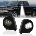 LED Side Mirror Puddle Lights for 2010-2019 Dodge Ram 1500 2500 3500 4500 5500 Towing Under Mirror Lamps, 6000K White 2PCS