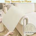 Couch Arm Covers, Waterproof Armrest Cover for Sofa, Loveseat, Armchair, Non-Slip Recliner Arm Cover, Sofa Arm Covers, Headrest Cover, Arm Chair Covers Set of 2 (Beige, 26"×26")
