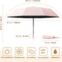 Fogkey 2-Pack Windproof, Waterproof, UV-Blocking Portable Travel Umbrella, Compact Sun & Rain Folding Umbrella, Double Rib Structure, Large Auto Open and Close Car Umbrella
