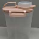 Coarse Grain Storage Tank Grain Storage Box Bean Storage Tank Moisture-Proof Kitchen Storage Tank Grain Sealed Tank Rice Storage Bucket-Small Upgraded Hand Rice Bucket Pink (1.5KG)