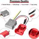 Kzreect 18V to 12V Step-Down Converter Compatible with Milwaukee 18V Battery, DC 12V 20A 240W Voltage Reducer Regulator for Golf Cart RC Car LED Lights DIY Toys