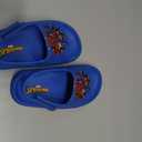 Josmo Kids SpiderMan Slide Open Toe - Boys Superhero Sandals Slip On Slides Beach Pool Water Shoes - Spidey Blue (Size 7 Toddler)