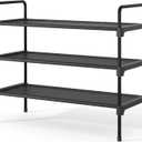 Kitsure Shoe Rack for Closet, Sturdy Shoe Storage for Entryway, Space-Saving Shoe Rack Small and Shoe Shelf, 27.6" Wide, Black