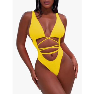 Sovoyontee 2025 Women's Sexy Cheeky One Piece Swimsuits High Cut Thong Bikini Bathing Suit Monokini Size L Sovoyontee 2025 Women's Sexy Cheeky One Piece Swimsuits High Cut Thong Bikini Bathing Suit Monokini Size L