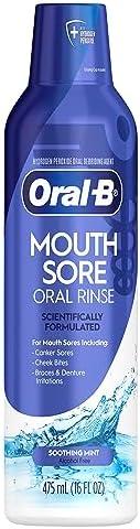 Oral-B Mouth Sore Mouthwash Special Care Oral Rinse, Hydrogen Peroxide Mouthwash, 16 fl oz, Mouthwash Alcohol Free