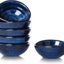vicrays Ceramic Dipping Sauce Bowls  Small Charcuterie Dip Cups Cooking Prep Condiment Oil Dish Mini Tapas Plates for Soy Sushi Salsas Wasabi Appetizer Dessert - Set of 6 Blue