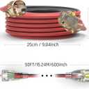 50FT Medium Duty Outdoor Extension Cords, 14/3 Gauge Electrical Wire Cable, 15 Amp Waterproof, LED Lighted Locking Plug for Indoor and Outside Use, Power Cord ETL Certified