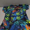 Wolddress Women Modest One Piece Bathing Suit Short Sleeve Tummy Control Swimsuit Zipper Surfing Athletic Rash Guard (Medium, Tropical Leafs Black)