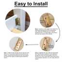 Bed Rail Brackets - Wooden Bed Frame Hardware - Heavy Duty Non-Mortise Bed Rail Fittings - Set of 4 (Screws Included)