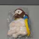 8 Inch Weighted Jesus Plush Doll - Sitting Religious Stuffed Toy with Detachable Halo & Cross - Christian Keepsake for Baptism, Easter, Church - Faith-Based Gift for All Ages (Blue)