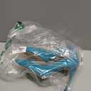 COLETER Women's 4 Inch Pumps Pointy Toe Wedding Dress Shoes Slip on Stiletto Pumps (8, Teal)