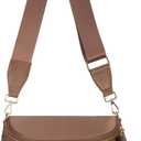 Pure Colour Crossbody Bag Bum Bag for Women,Spacious Purse Fanny Packs Belt Bag,Oversized Bum Bag (Colour Bum Bag-Coffee)