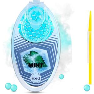 Mint-Infused Air Freshening Beads/Crush Balls -200 Pieces, Blue, for Face Masks and Filtered Spaces Great for Smell Proof Purses- 200 Minty Balls in a Bag (200)