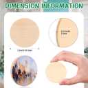 50 PCS 2 Inch Natural Slices - 0.2 Inch Thick Wood Blank Round Wood Discs for DIY Crafts Projects