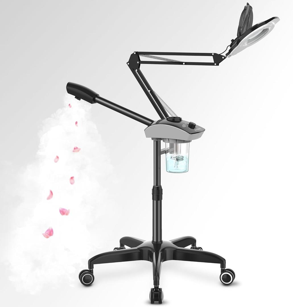 TASALON 2-in-1 Professional Facial Steamer with 5X Magnifying Lamp