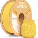 ELEGOO Matte PLA Filament Sunshine Yellow 1KG, 1.75mm 3D Printer Filament Dimensional Accuracy +/- 0.02mm, 1kg Carboard Spool (2.2lbs) for Most FDM 3D Printers