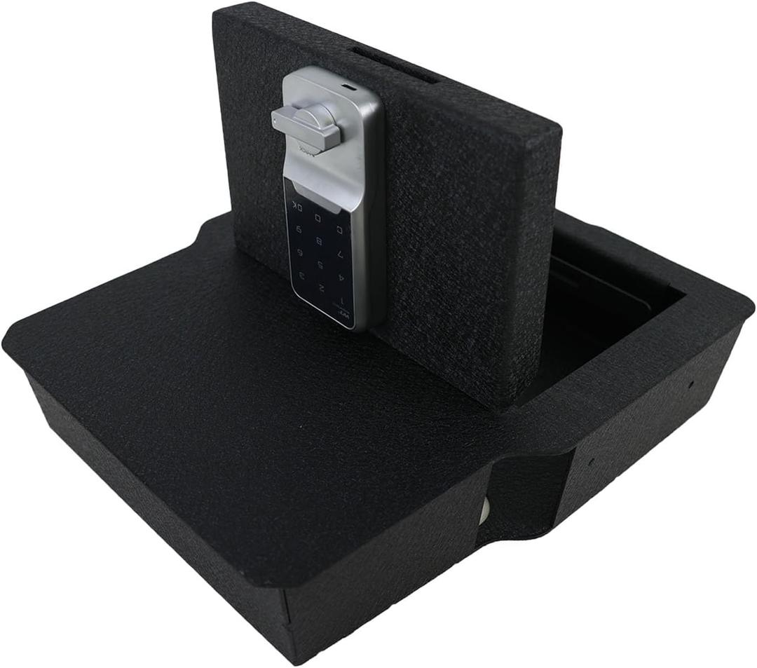 KEREN Underseat Center Console Gun Safe - Console Gun Vault Compatible with Dodge Ram 1500/2500/3500 2020-2024, High Security Armrest Lock Box with Electronic Keypad Lock KEREN Underseat Center Console Gun Safe - Console Gun Vault Compatible with Dodge Ram 1500/2500/3500 2020-2024, High Security Armrest Lock Box with Electronic Keypad Lock
